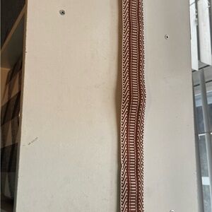 Elegant Brown and White crossbody purse strap